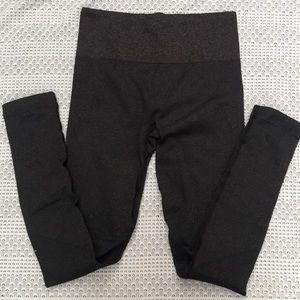 Athleta black and gold leggings